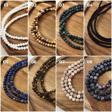 Natural Gemstone Polished and Matte Round Loose Beads for Jewelry Making PRP839