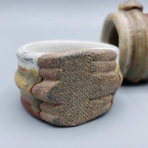 Artisan Handmade Pottery Napkin Rings Stoneware Set of 6 Earth Tones Rustic - Picture 13 of 15