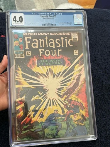 Fantastic Four #53  (Aug 1966) ✨ Graded 4.0 OFF-WHITE TO WHITE by CGC ✔ Black Pa