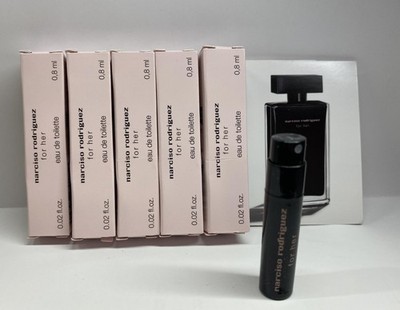 5 x Narciso Rodriguez For Her Eau De Toilette 0.8ml Sample Spray NIB