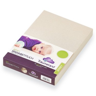 Träumeland Spannbetttuch Jersey 75 x 100 cm beige