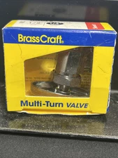 Brass craft Multi-turn Valve New R09 C1 1/2” In 1/4” Out. Lbl2118