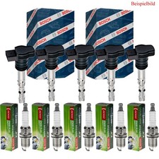 5x BOSCH Zündspule + DENSO Zündkerze für Fiat Coupe FA/175 2.0 20V Turbo Lancia