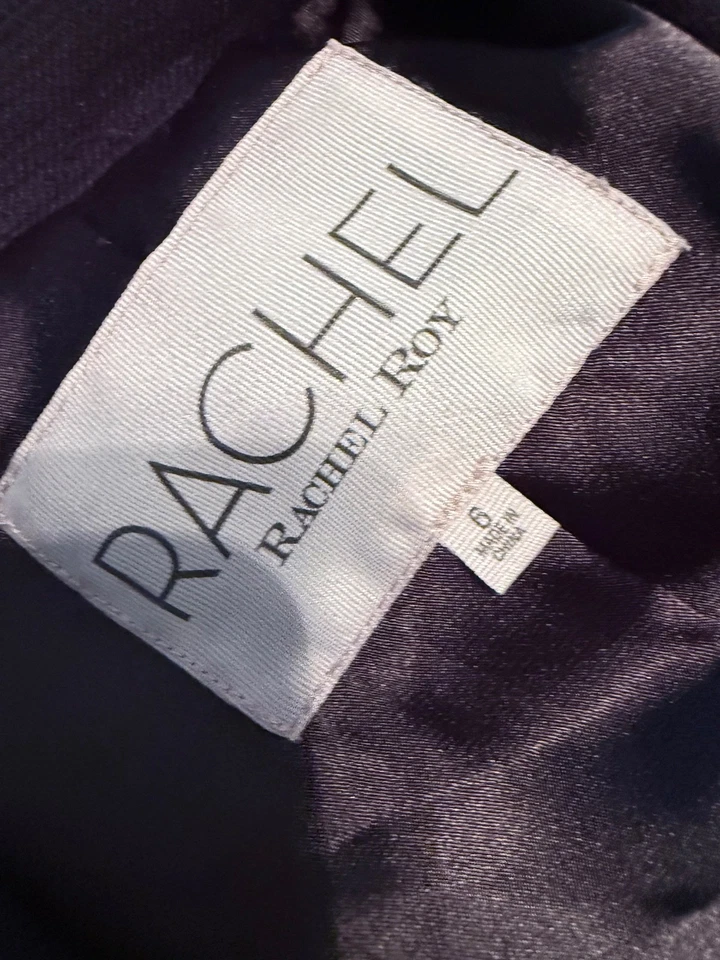 Rachel Rachel Roy Long Blazer Suit Jacket Black Size 6 E6 - Image 2 of 4