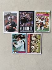 5 Card Lot Jim Plunkett Oakland Raiders Los Angeles NFL Cards No Duplicates NM