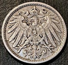 1914 A GERMAN EMPIRE ~ 5 Pfennig ~ Great Coin 