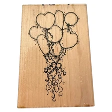 JRL Designs Confetti Balloons Bunch  U117 Large Rubber Stamp