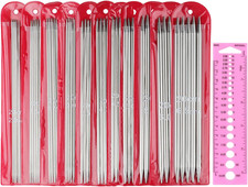 55Pcs Double Pointed Knitting Needles Set, 2.0Mm-6.5Mm, Sock Knitting Needles, 2