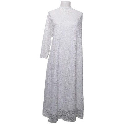 Kleid, Größe: 4XL, Weiß, Blumen, Spitze, Damen #hyT