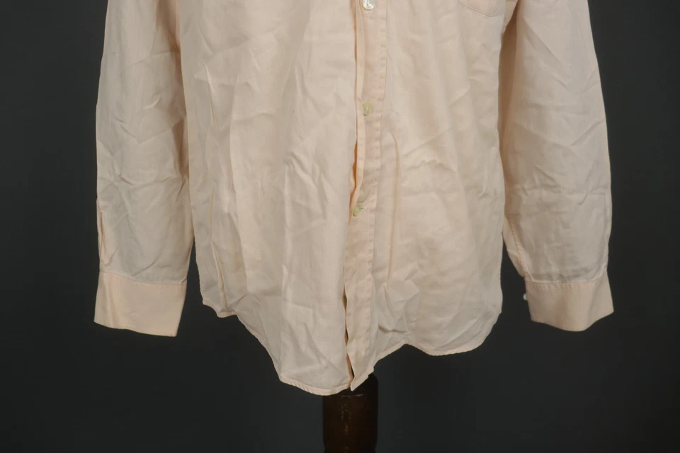 Van Laack Terry Peach Cotton Long Sleeve Collared Button Up Dress Shirt Size 40 - Image 3 of 4