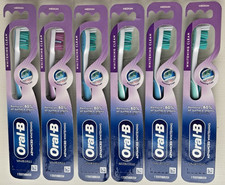  6 Oral-B ADVANCED WHITENING Manual Toothbrushes MEDIUM BRISTLES Mixed Color