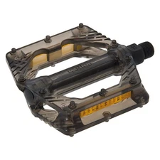 pair of plastic pedals with big pin 9/16 black clear WELLGO bicycle