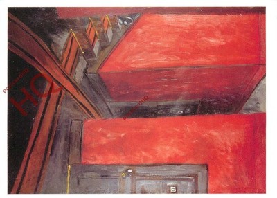 Ansichtskarte -:Auguste Chabaud, Hotelflur