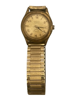 #ad Curtiss Watch Automatic Stainless Steel Vintage Gold Tone Swiss Spares Repairs GBP 29.95