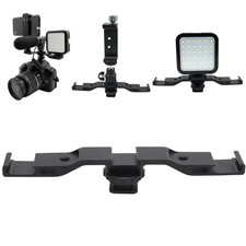 Aluminum Alloy Cold Shoe Extension Mount Bar Bracket for Camera/Fill Light