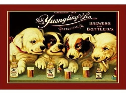 Yuengling & Son Beer Dogs Vintage Look Tin Metal Signs 8 X 12 Bar Man Cave Den