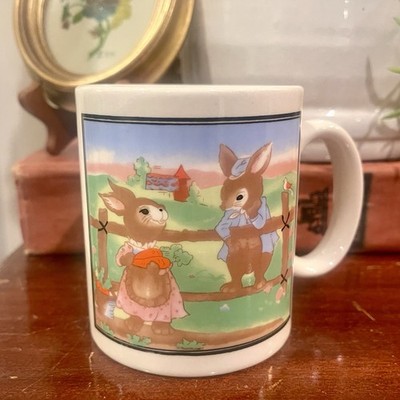 Vintage 1990's Peter Rabbit Cottontail Easter Spring Coffee Tea Mug Cup