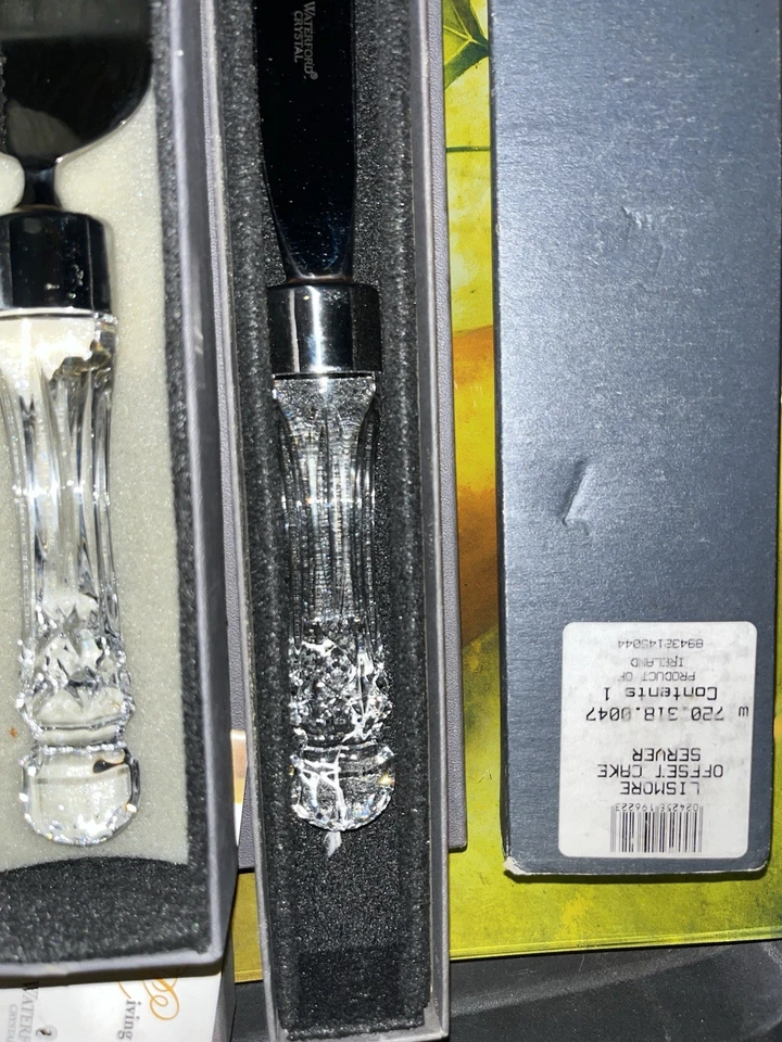 Juego de cuchillos y servidores para pasteles Waterford Crystal Lismore, caja original, hecho en Irlanda Foto 2 de 4