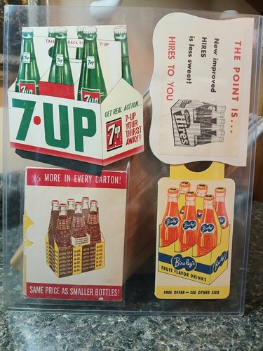 7-UP/Bireley's/Hires/Lotta Cola 1940s Vintage Sewing Needle Kits ☆EX/NM☆