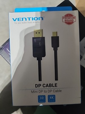 VENTION DP CABLE Mini DP to DP Cable 3D 4K PVC Display Port Audio Visual (NEW)