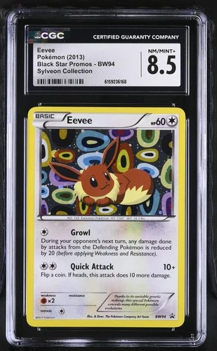 CGC 8.5 Eevee BW94 Black Star Promos Sylveon Collection Pokemon Card
