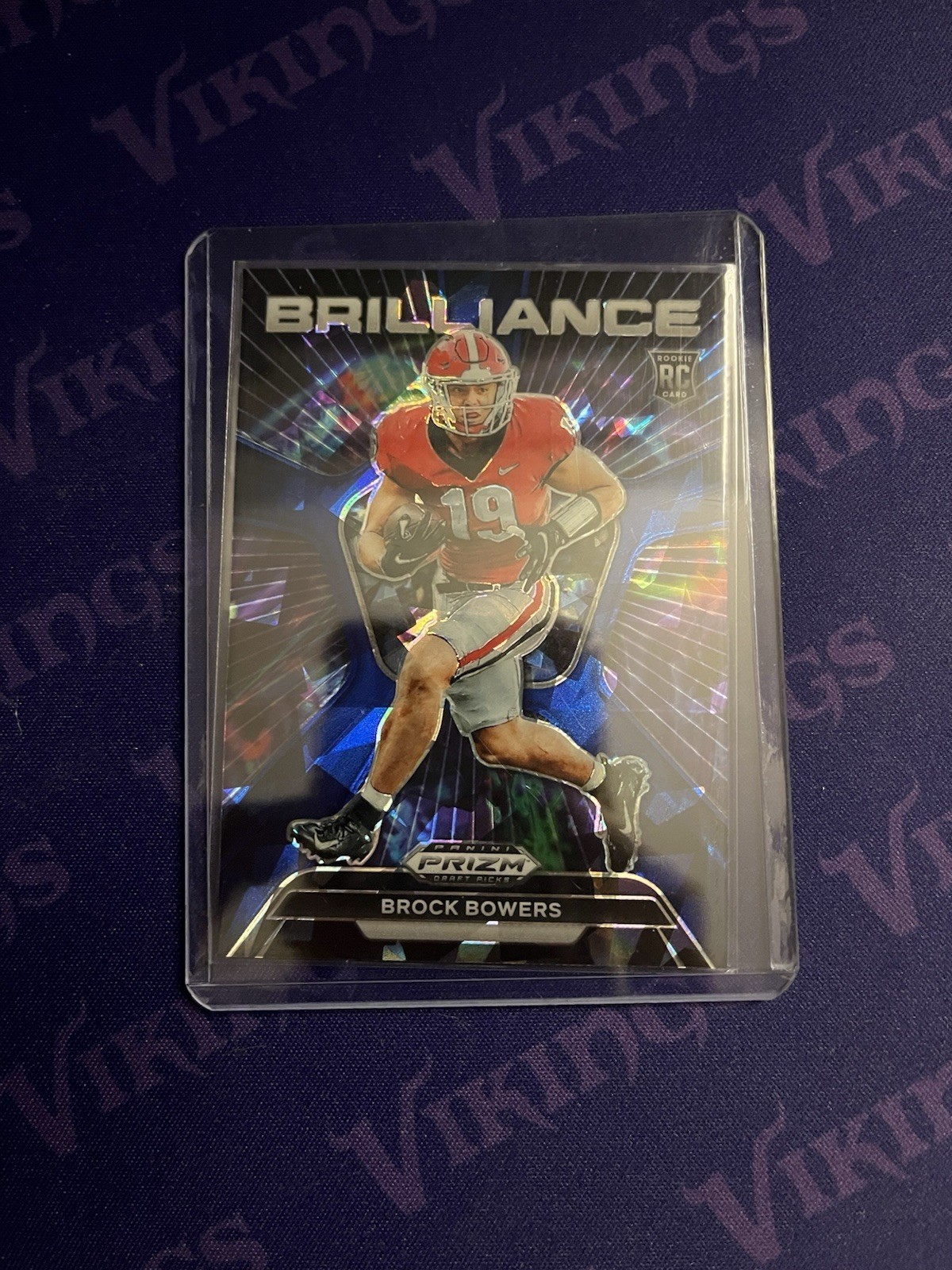 2024 Panini Prizm Draft Picks - Brilliance Brock Bowers  Blue Ice Prizm /99 (RC)
