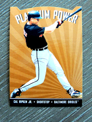CAL RIPKEN JR  1995 UD SP AUTHENTICS PLATINUM POWER DIE-CUT CARD #PP16   ORIOLES