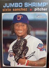 Sixto Sanchez 2020 Topps Heritage Minor League #70 - Jacksonville Jumbo Shrimp