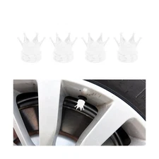 4PCS Crown Tire Valve Stem Caps, Tire Air Cap, Tire Valve Dust Caps Air Caps ...