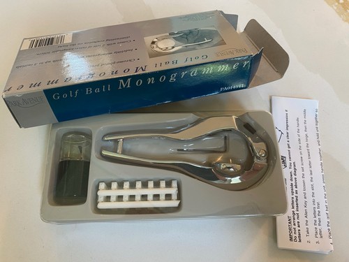 Park Ave Golf Ball Monogrammer Chrome-plated Press- Indelibly Imprint 3 Initials - Picture 6 of 6