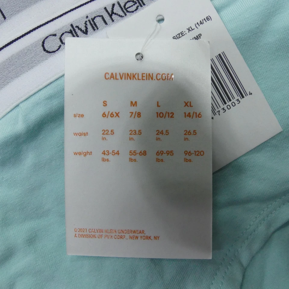 Calvin Klein Underwear Girls Extra Large 14/16 Blue White Hipsters 3 Pairs - Image 4 of 4