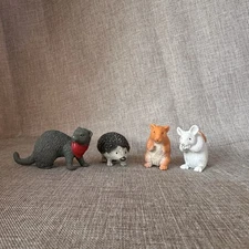 Safari Ltd Hedgehog, Ferret, Hamster, White Mouse, Mini Figurine Toys