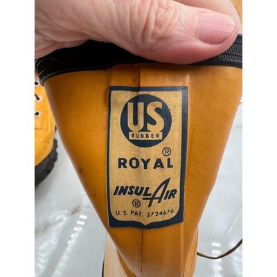 Vintage US Rubber Royal Insul-Air Yellow Lace Up Boots Mens 10 Vintage US Rubber Royal Insul-Air Yellow Lace Up Boots Mens  main image 3