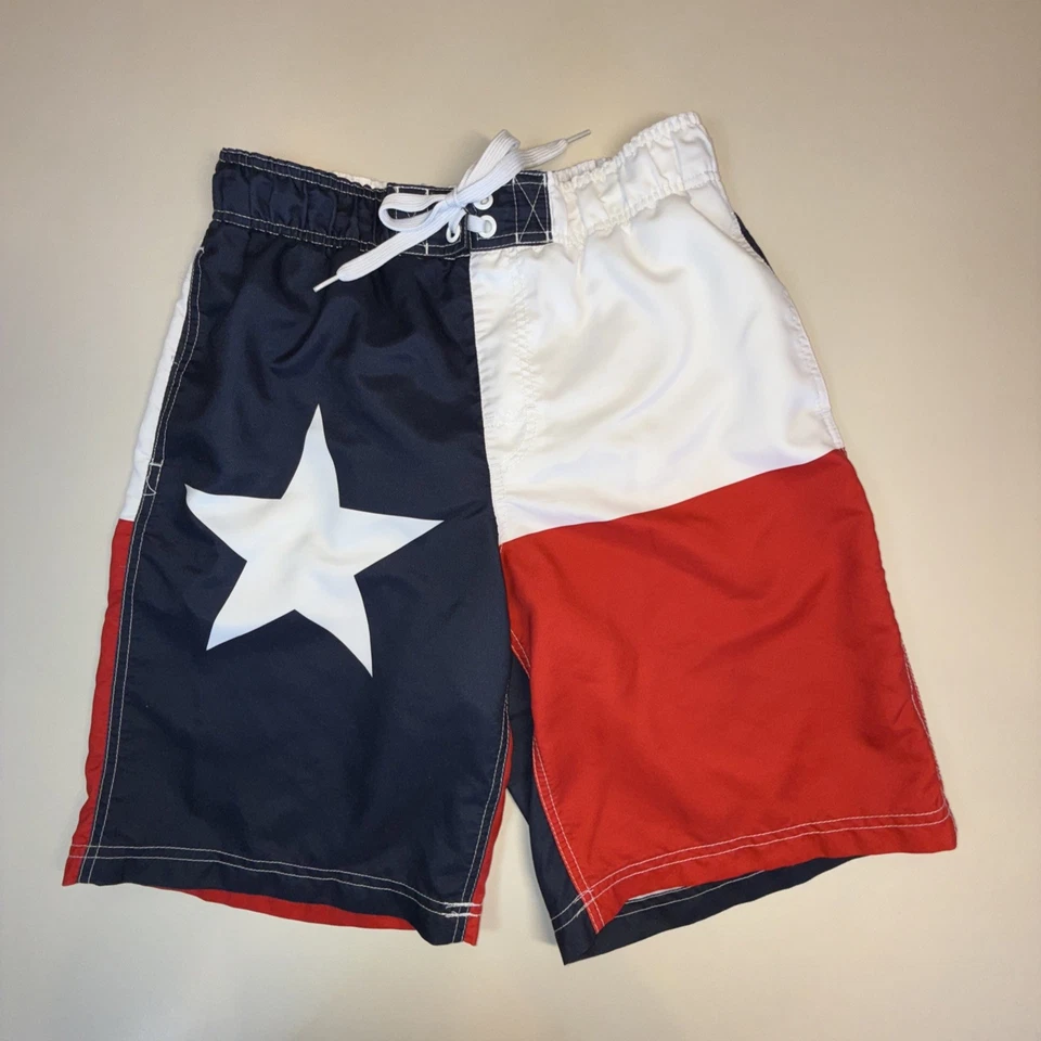 Pantalones Cortos Para Hombre Bandera de Texas Patriótico EE. UU. Rojo Blanco Azul Bañador M 32/34 Foto 3 de 4