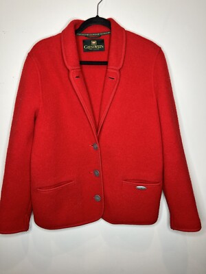 VTG GIESSWEIN Austria Women Boiled Wool Red Jacket EU 38 US 8