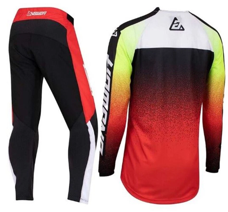 Answer Racing Conjunto de Pantalones y Jersey de Motocross NUEVO Dirt Bike MX Off Road Rojo Amarillo Foto 2 de 4