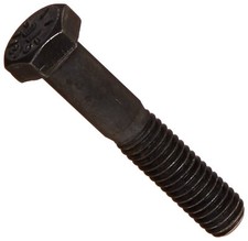 1/2"-13 x 2 1/2" Steel Hex Bolts, Grade 8, Plain, PT, UNC, Made in USA, 10 PK
