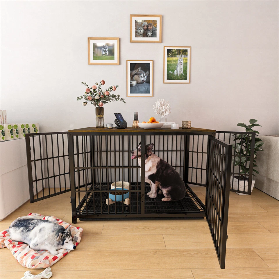 Heavy Duty Dog Crate M-XXL Kennel for High Anxiety Dogs Indestructible Pet Cage - Image 3 of 4