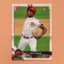 2018 Bowman 1st #BP48 HUNTER GREENE • Paper Base Draft-Prospect-Rookie • REDS