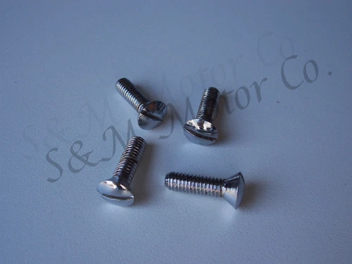 AJS MATCHLESS GAS FUEL TANK BADGE EMBLEM SCREW CHROME SET 00-0150, 000150