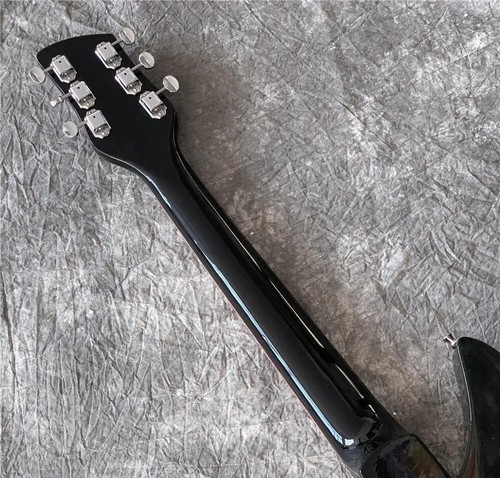 Guitarra Eléctrica Negra 6 Cuerdas Escala Corta Longitud 34 Pulgadas, Trémolo Grande - Imagen 5 de 7