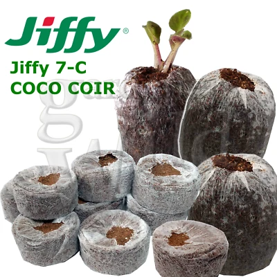 Jiffy-7C COCO COIR PLUGS PELLETS plant propagation cuttings seed hydroponics