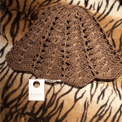New! Wyeth Rare Paper Straw Bucket Hat | Color: Brown | Size: Os Brown Straw Bucket Hat - Packable Sun/Beach Women main image 3