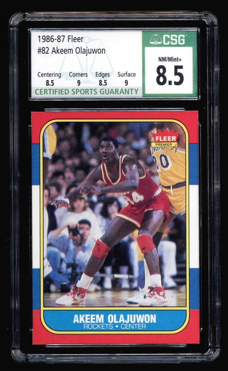 Akeem Olajuwon 1986-87 Fleer #82 CSG 8.5 #1004330024 | eBay