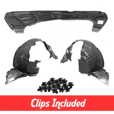 Front Fender Liner & Undercover Set w/ Clips For 2007-2011 Versa Sedan Hatchback