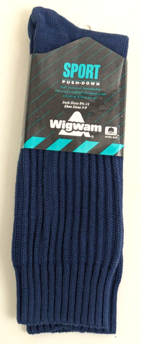 Vintage Wigwam Socks Sport Push-Down Cotton Crew Medium Men's 5-9 NOS 80s 90s