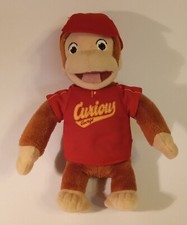 Curious George Plush. 7" Tall. Open Mouth. Small Wear.