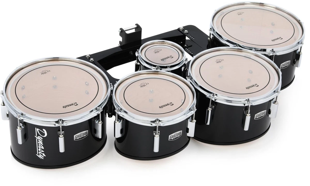 Dynasty Custom Elite Multi Tenor Marching Drums Quint Black eBay