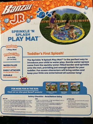 Banzai Jr Sprinkle 'N Splash Play Mat Set - Water Filled Sprinkler Ring