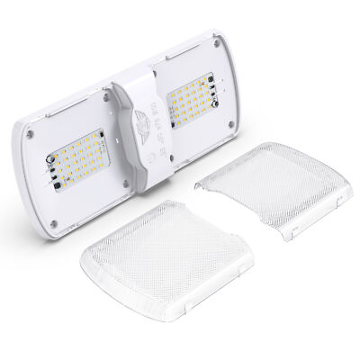 Double Dome LED Cargo Light – 12V Touch Dimmer For Camper, RV, Trailer, Van Ceiling
